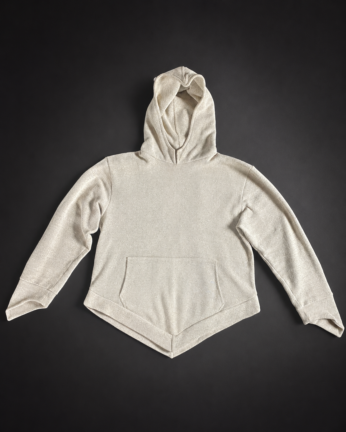 V-Silhouette Hoodie — Beige