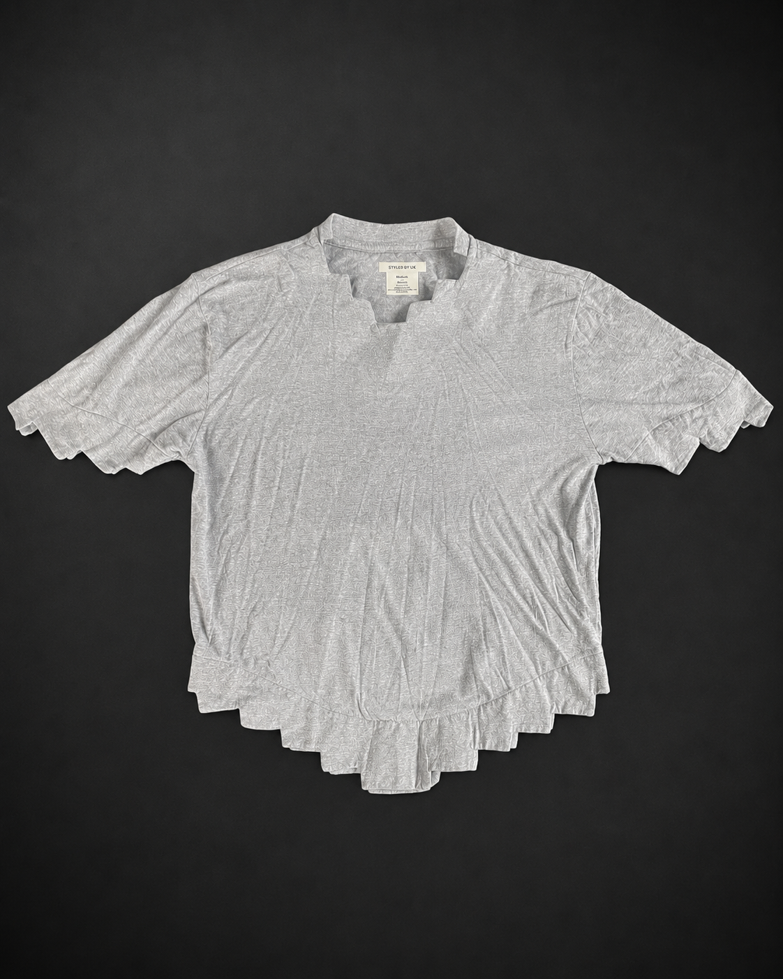 Stair Cut T-Shirt — Grey